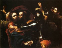 caravaggionist:  The Taking of Christ  Caravaggio