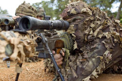 gunrunnerhell:  Sniper’s Stare French snipers during a long range marksmanship competition. Rifle is the bolt-action, 7.62x51mm chambered FR F2.