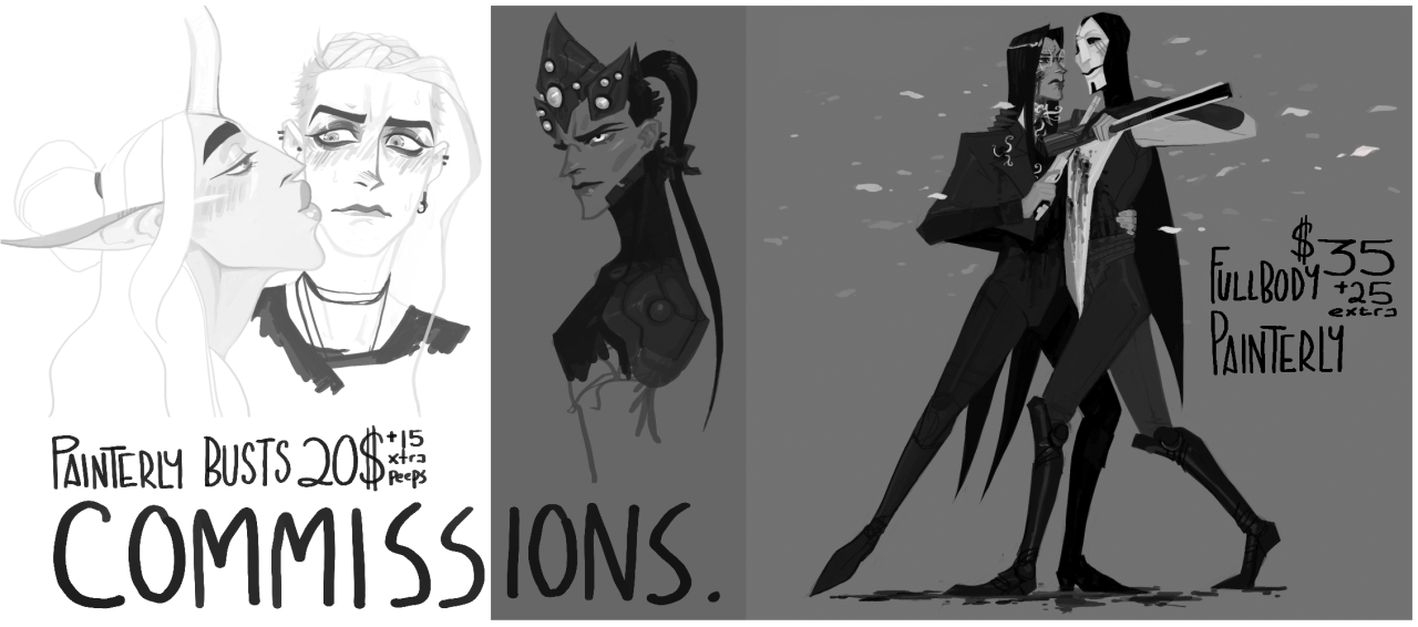 o11:Commissions are openIf you’re interested in any of these painty shenanigans