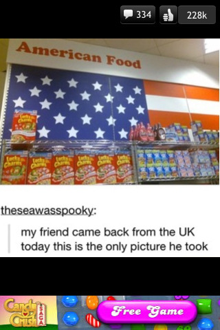 fauxkaren:dknc3:Okay, my British friends, is this seriously all you think we eat? LOLWhen I lived in