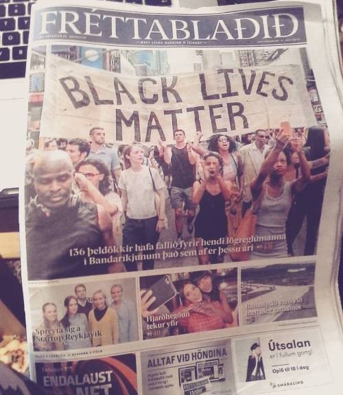 Kudos Fréttablaðið!! #blacklivesmatter #blm #fréttablaðið