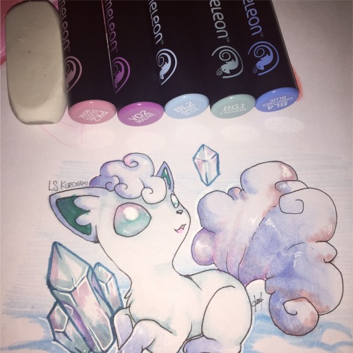 :Fluffy Snow:Another chameleon marker practice of Pokemon this is the time for Vulpix :’) ho