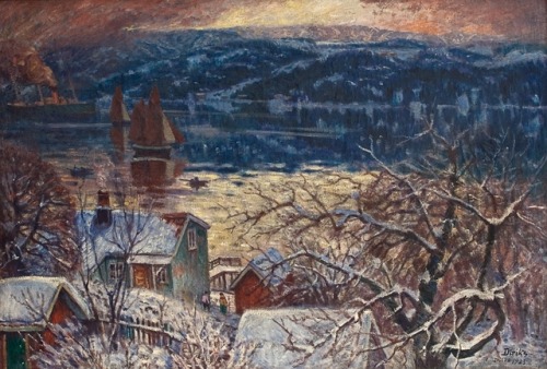 From DrøbaksundetKarl    -     Karl Edvard Diriks ,1923Norwegian, 1855-1930Oil on canvas,