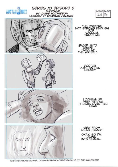 downthetubes:brynabasil: From storyboard to screen, Doctor Who artist Mike Collins shared the scen