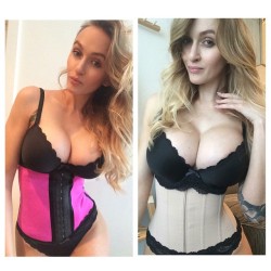 alyssabarbara:  I’ve been using these waist trainers by @mydangerouscurves for a couple months now and love the results. The pink one is a bit more flexible and is great for the gym and running errands. I use the one on the right under clothes for the