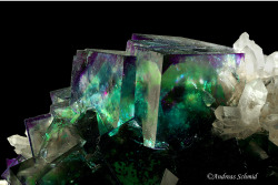 underthescopeminerals:    Fluorite, Quartz