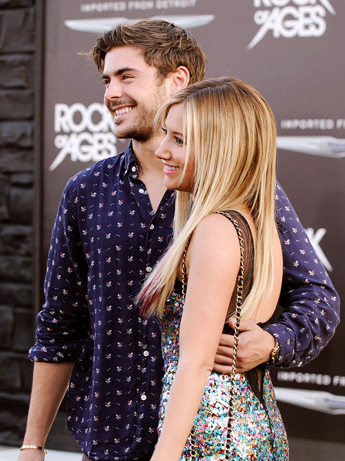 gabriellabolton: Zac Efron and Ashley Tisdale attend the Rock of Ages premiere in Los Angeles on Jun