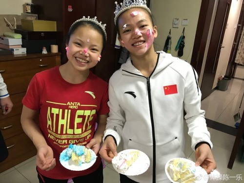 Happy birthday to these two new seniors! The cake says I like squat jumps