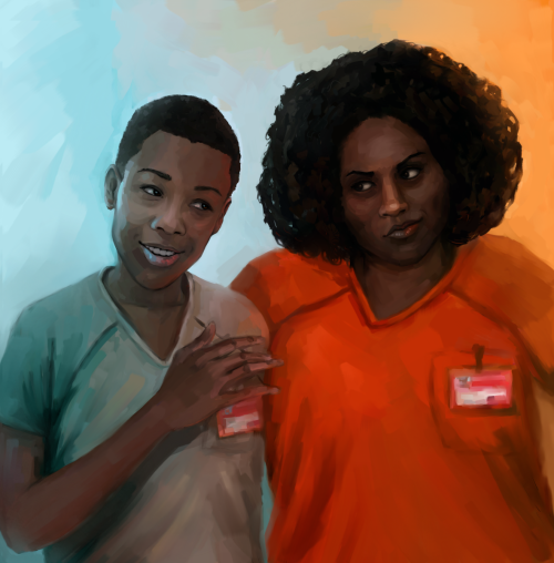 kristinethune:poussey &amp; taystee (click the pic for hi-res)recently finished watching orange is t