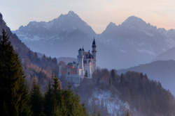 landscapelifescape:  Castle Neu Schwanstein, Bavaria, Germany by Ernst Merkhofer