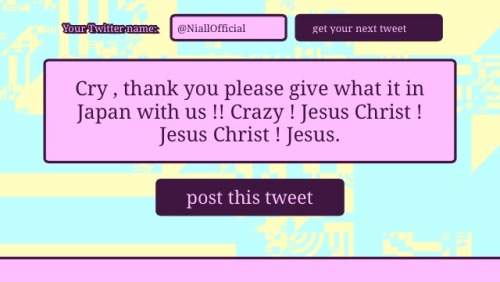 jealousc:  each of the boys’ tweets generated from their past tweets