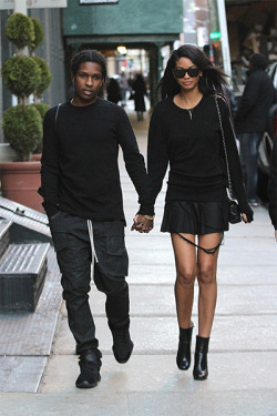   A$AP Rocky and Chanel Iman spotted in