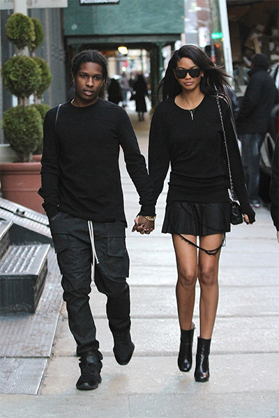 Porn Pics   A$AP Rocky and Chanel Iman spotted in