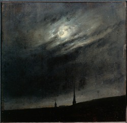 nattonelli:  Johan Christian Dahl - Moon Night Over Dresden (1827)