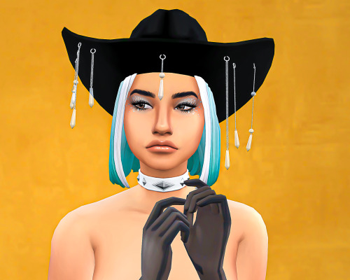 snoozeesims:CowgalJust a tiny bit in love with her and need this hat in my life.Creators@ts4-parise 