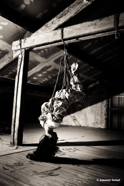amaury-grisel-shibari:  in the Stock-House modele Aizen Kaguya assistant and backstage Marco La Mouche Shibari &amp; photo : Amaury Grisel Ropes by Place des cordes 