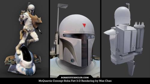 #SupercommandoSunday: McQuarrie Concept #BobaFett 3D rendering by Max Chan.Watch a 360-degree turnta