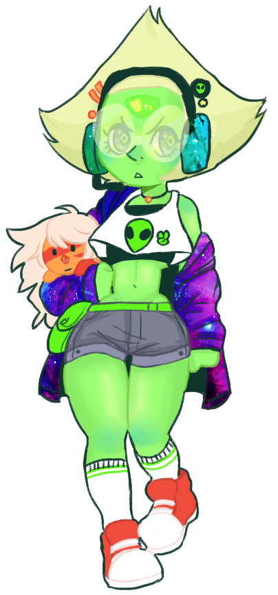 toxicgummy:  slime-donut:  an art collab with gummy! they did the sketch and i did