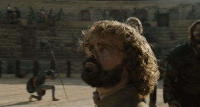 ifonlytherewassomeoneouttherewho:  No but I love Tyrion’s face when he sees the dragon. Like he’s read about them and studied them and thought there were no more dragons, but now he’s on the other side of the world and there’s a real frickin dragon