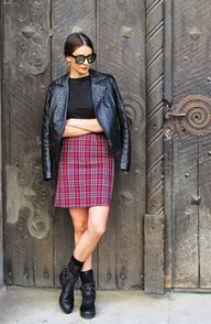 Midi skirt in check print - FrontRowShop http://www.pinterest.com/pin/206039751677482303/