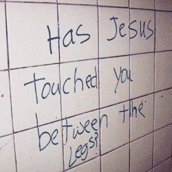 Therealdarrenblack:  Has Jesus Touched You Between The Legs?  (At Battersea Park)