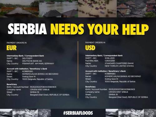 societates:stilettosandbrokenbottlesss:Dear World, Serbia has been hit by catastrophic floods. There