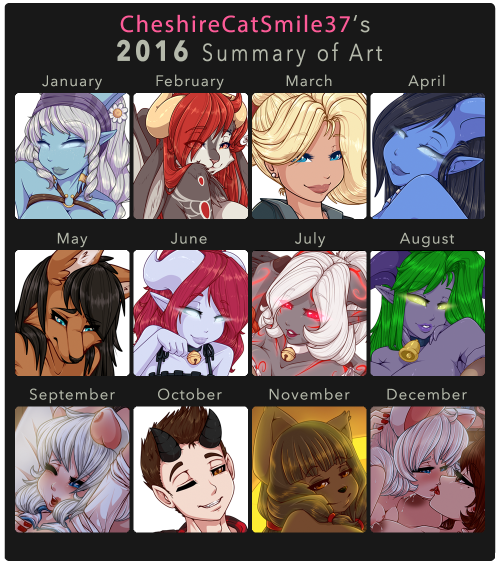 It’s time for the annual Summary of Art!2016 just made me realize I didn’t get much done…I attached some of my old ones for fun