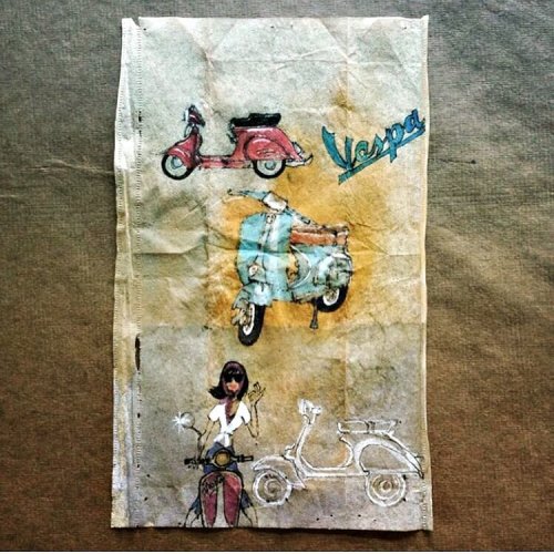 Day 248. The last of my Italy series, purchased by my fellow artist resident. #vespa