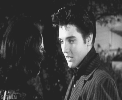trembling-colors:  Elvis Presley and Judy Tyler in “Jailhouse Rock,” 1957. 