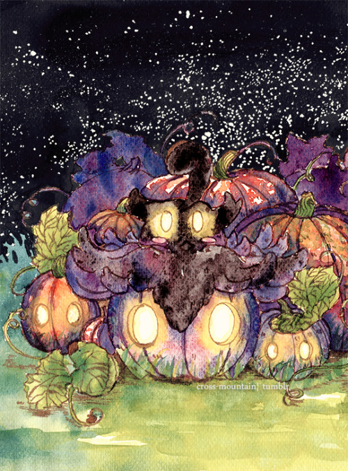 cross-mountain: pumpkins and pumpkaboos for inktober ミ●﹏☉ミ