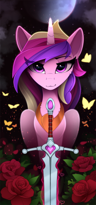 yakovlev-vad: And 4th Princess for my Equestrian Royalty pack) Honestly I thought about light background for Cadence but decided to observe the general style of the previous drawings.Now I have to combine previous pictures of this theme to one) Bigger