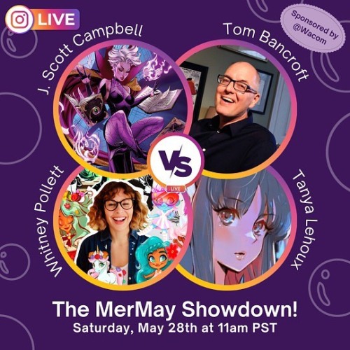 Live #Mermaid Drawing showdown is going DOWN tomorrow (Saturday) at 11am P/ 1pm C / 2pm E right here