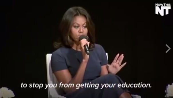 kyrenas:    Michelle Obama tells young girls to focus on their education, not boys!
