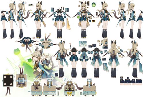 Model References For -Hu Tao -Kirara Genshin Impact