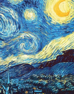  Detail of Vincent van Gogh’s The starry