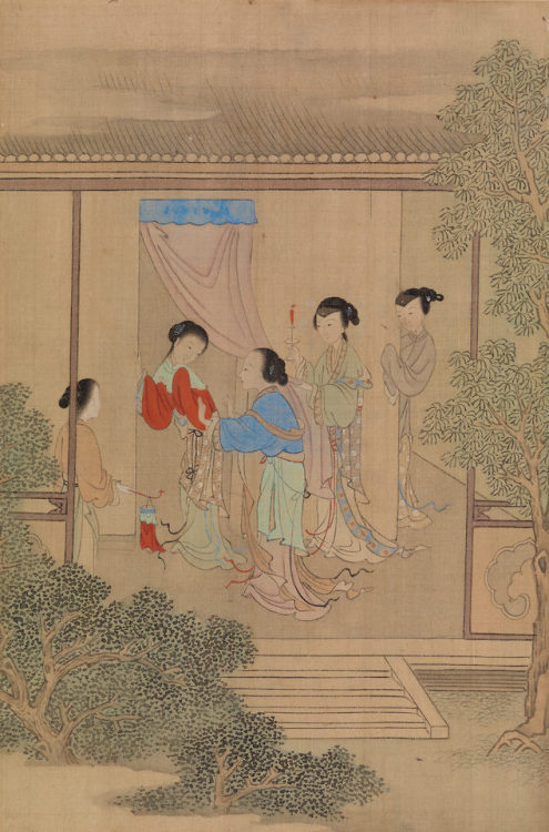 the-barnes-art-collection: Five Figures on Porch by Qiu Ying, The Barnes FoundationBarnes Foundation