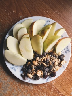 theblondeyogini:  honeycrisp apple + homemade