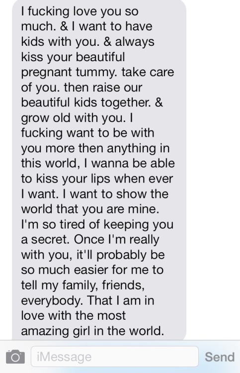doyouthinkaboutme:  doyouthinkaboutme:  There’s nothing more in the world that I wanted than this  I’m looking through my old posts and wow I can’t believe you ever said this to me