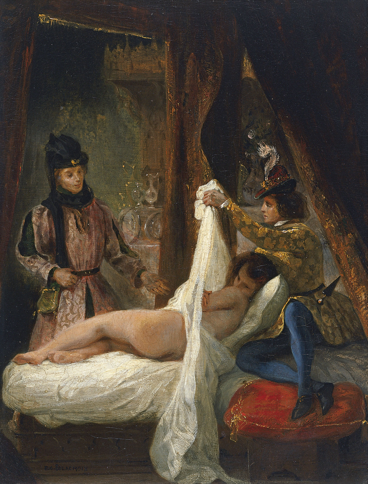 howsaucy: Eugène Delacroix, Louis d'Orléans montrant sa maîtresse (Louis, duke