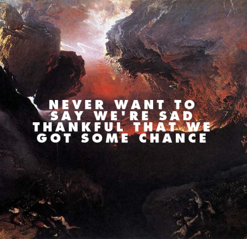 human sadness, julian casablancas (2014) / the end of the world, john martin (1851-53)