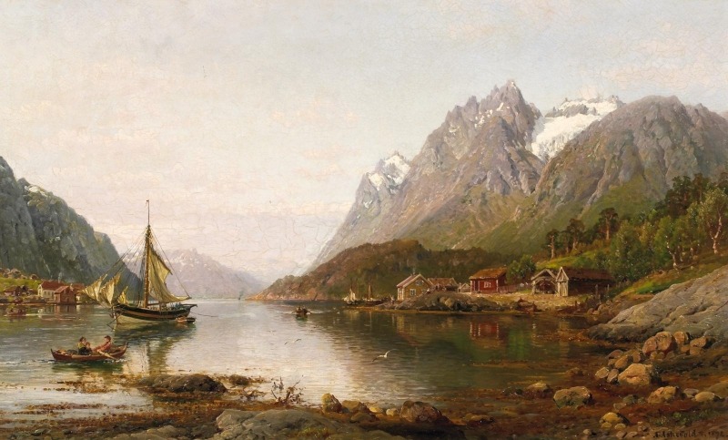 hyperb0rean:  Fjord landscapes. Anders Askevold (Norwegian, 1834 – 1900)