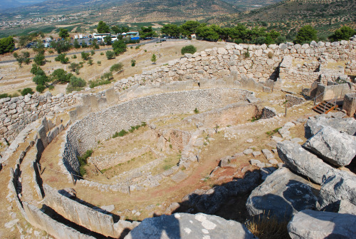 ancientart: Grave Circle A in Mycenae is a 16th century BC royal cemetery situated to the south of t