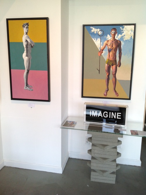 christophersousa:  Some photos of my recent show at the Woodman/Shimko Gallery in Palm Springs, CA (the word pieces and sculpture aren’t my work, just the paintings.)