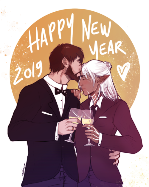 junie-junette:HAPPY NEW YEAR ! I wish you a very happy and sweet year ! I wish I could draw a lot to