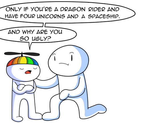 theodd1sout:  I would push any of my past-self’s down a flight of stairs. Even