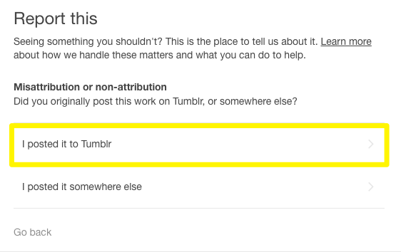 How to report bots that reblog your posts and inject their own links