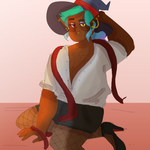 taakojuice: I KNOW yall love a taako in an oversized shirt ;)c [image description: drawing of taako 