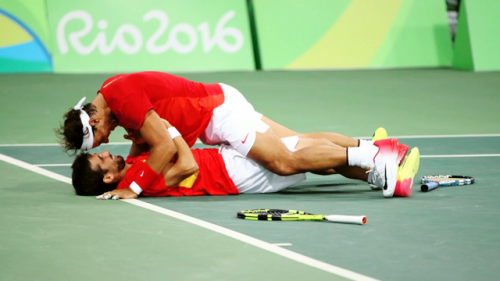 furiarojas:Marc López and Rafael Nadal | 2016 Olympic Semifinals↳ def. Daniel Nestor/Vasek Pospisil 