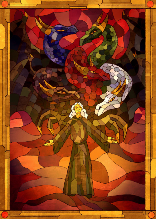 stained glass imitation