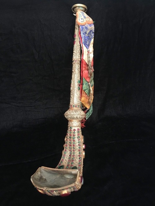 Jeweled Tibetan Buddhist Ceremonial Prayer Trumpet Horn For more details, or to purchase, visit: htt